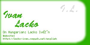 ivan lacko business card